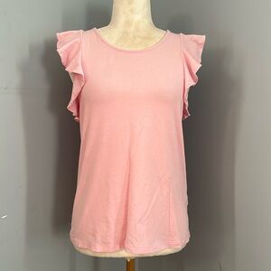 Lilly Pulitzer Pink Ruffle Sleeves Women’s Top Size XS